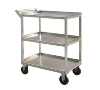 New Age Correctional Utility Cart 3 Solid Shelves 500 lb Capacity Tamper Proof Fasteners