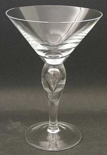 Sasaki Silhouette Martini Glass   Air Bubble In Stem, Plain Bowl,No Trim