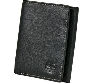 Mens Timberland Hot Milled Trifold   Black Small Leather