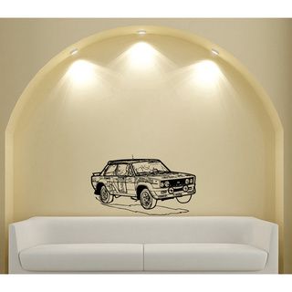 Volvo Bmw Rally Racing Design Vinyl Wall Art Decal (Glossy blackEasy to apply and remove, instructions includedDimensions 25 inches wide x 35 inches long )