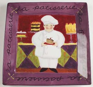Chef Collection 13 Square Serving Platter, Fine China Dinnerware   Chefs Wearin