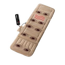 Comfort Products 10 motor Heated Massage Mat (BeigeThree (3) intensity levelsTen (10) invigorating massage motorsFive (5) pre programmed variable modes plus independent body zone controlEasy to operate LED hand controllerSide pouch for easy access and sto