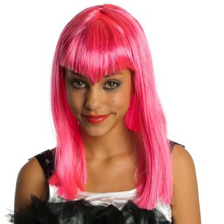 Pink Glitter Vamp Kids Wig