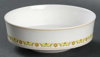 Spode Petite Fleur Coupe Cereal Bowl, Fine China Dinnerware   Bone,Yellow/Green