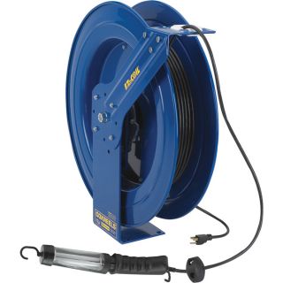 Coxreels EZ Coil Safety Series Power Cord Reel with Fluorescent Angle Light  