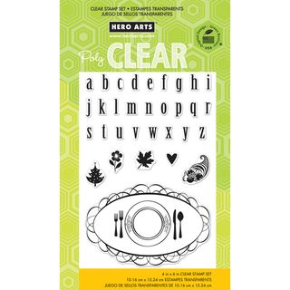 Hero Arts Clear Stamps 4x6 Sheet placecard and Alphabet