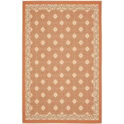 Poolside Terracotta/ Cream Indoor Outdoor Rug (8 X 112)