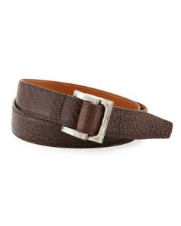 Walsh Bison Leather Belt, Brown