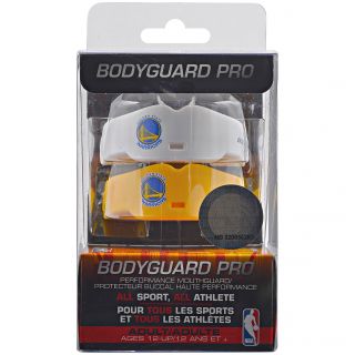 Bodyguard Pro Golden State Warriors Mouth Guard (MultiDimensions 5 inches long x 3 inches wide x 1 inch highWeight 1 poundOfficially licensed NBA performance mouth guardPack of two mouth guards featuring home and away colorsPFT (Perfect Fit technology) 