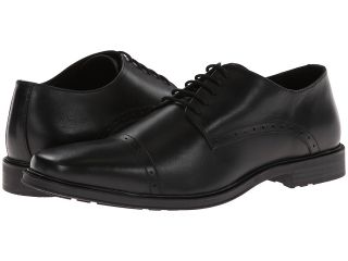 Intrigo Dylan Mens Lace Up Cap Toe Shoes (Black)