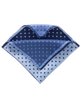 Four Color Dot Solid Pocket Square  Navy JoS. A. Bank