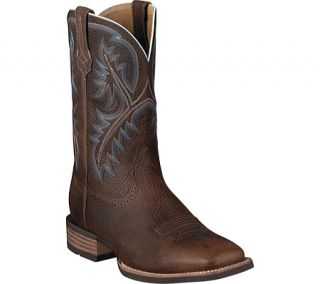 Mens Ariat Quickdraw 11   Brown Oiled Rowdy Full Grain Leather Boots