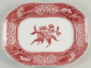 Spode Camilla Red (Earthen,Old,Red Stamp) 12 Oval Serving Platter, Fine China D