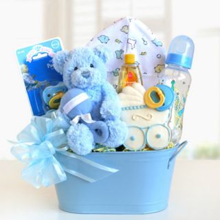 Cuddly Welcome for Baby Boy Gift Basket Multicolor   7108