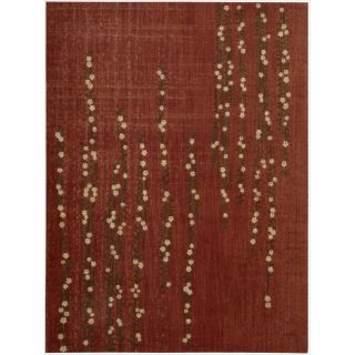 Nourison Liz Claiborne Radiant Impression Delicate Floral Crimson Rug (36 X 56)