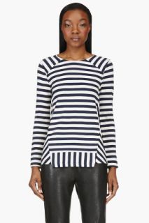 Marc By Marc Jacobs Navy Stripe Crewneck Sweater