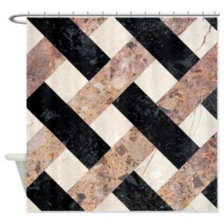  Black/Tan/Creme Thatch Shower Curtain  Use code FREECART at Checkout