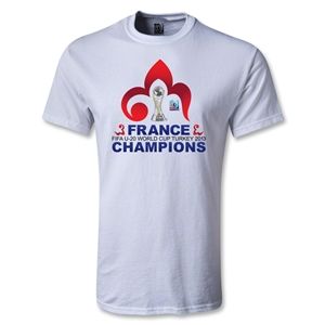 Euro 2012   France FIFA U 20 World Cup 2013 Winners T Shirt (White)