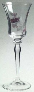 Mikasa Silk Flowers Wine Glass   Clear,Decal Decoration,No Trim