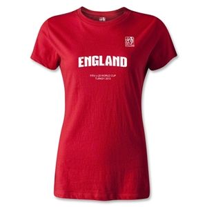 FIFA U 20 World Cup 2013 Womens England T Shirt (Red)