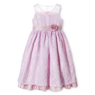 Rosenau Girls Solid Dressy Dress   7 Pink