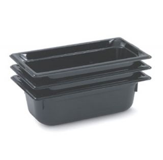 Vollrath Steam Table Pan   1/3 Size, 2 1/2 Deep, High Temp, Black Plastic