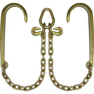 B/A Products V Chain with Hooks   15 Inch J Hooks; 3 ft. Legs, Model N711 6B