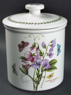 Portmeirion Botanic Garden Cookie Jar & Lid, Fine China Dinnerware   Various Pla