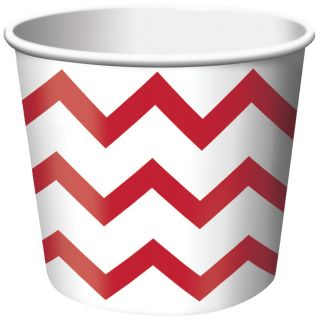 Chevron Stripe Treat Cups   Red (6)