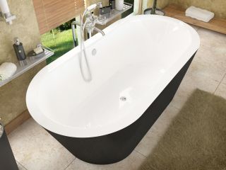 Atlantis Whirlpools 3270VY Valley 32 inch by 70 inch Freestanding One Piece Soaker Tub w/Center Drain