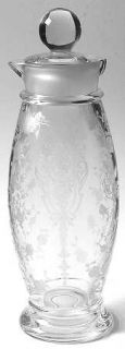 Cambridge Rose Point Clear 32 Oz Cocktail Shaker with Lid   Stem 3121,Clear,Etch