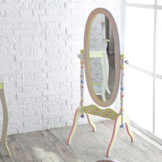 Teamson Design Crackled Rose Standing Mirror Multicolor   W 6308A