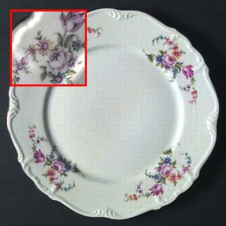 Edelstein Spring Floral Dinner Plate, Fine China Dinnerware   Pink,Yellow&Blue F
