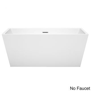 Sara 59 inch White Acrylic Soaking Bathtub