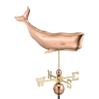 Good Directions 28 Whale Weathervane   Polished Copper