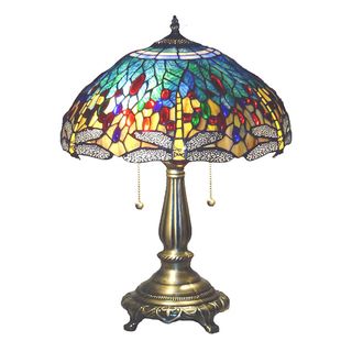 Tiffany style Yellow Dragonfly Table Lamp