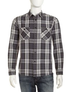 Edison Plaid Shirt, Gray