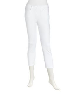 Hampton Soft Twill Cropped Pants, White