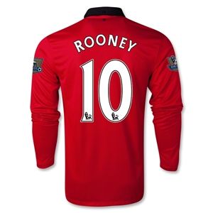Nike Manchester United 13/14 ROONEY LS Home Soccer Jersey