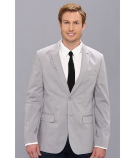 Calvin Klein Yarn Dyed Glen Check Tech Poplin Blazer Mens Jacket (Gray)