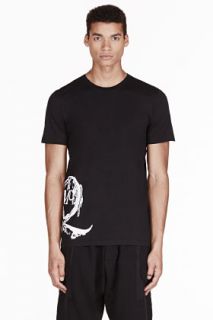 Mcq Alexander Mcqueen Black Paint Brush Logo T_shirt