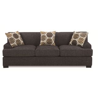Ash Black Faux Linen Sofa