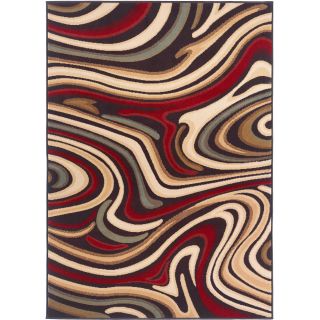 Lagoon 104608 Contemporary Charcoal Area Rug (5 X 7) (100 percent polypropyleneLatex NoPile Height 0.35 inchesStyle ContemporaryPrimary color Charcoal greySecondary colors Red, beige, gold, green, brownPattern Abstract Tip We recommend the use of a