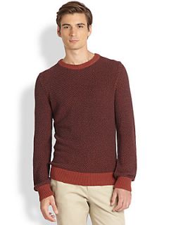 Theory Riland Turf Chunky Sweater   Light Red
