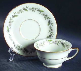 Royal Jackson Bridal Wreath Footed Cup & Saucer Set, Fine China Dinnerware   Flo