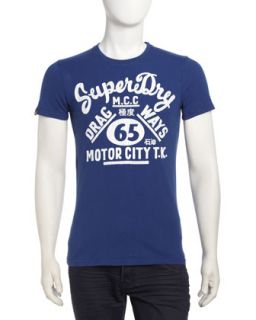 Drag Ways Motor City T Shirt, Blue