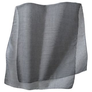 Merona Checkered Print Fashion Scarf   Black