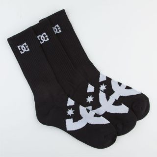 Willis 3 Pack Mens Crew Socks Black One Size For Men 232060100