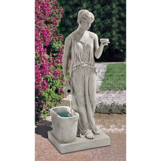 Design Toscano Hebe Goddess of Youth Garden Fountain Multicolor   KY2079