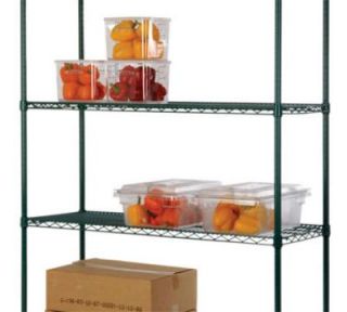 Focus Green Epoxy Coated Shelving, 14 in D x 48 in W